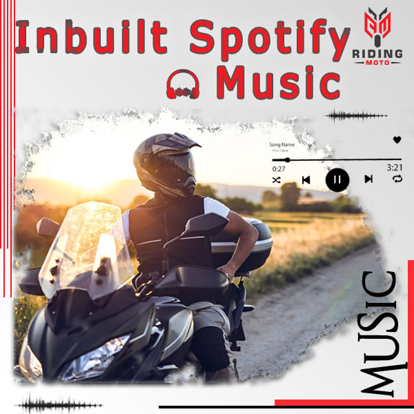 Inbuilt music Feature in RidingMoto App