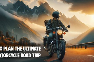 A motorcycle rider watching sky in Motorcycle Road Trip