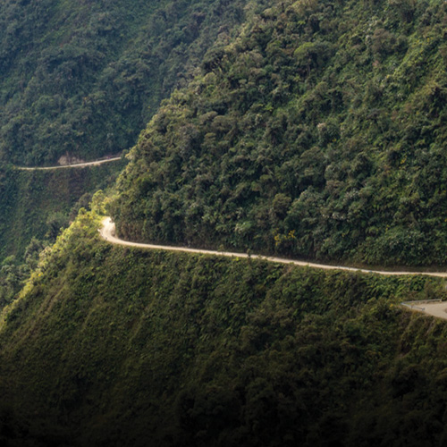 view of North Yungas Road, Bolivia